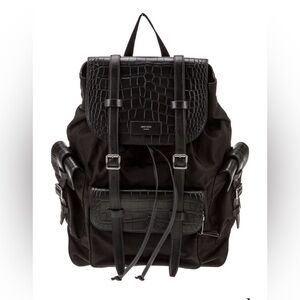 JIMMY CHOO Wixon  Leather and Nylon Backpack Gorgeous!